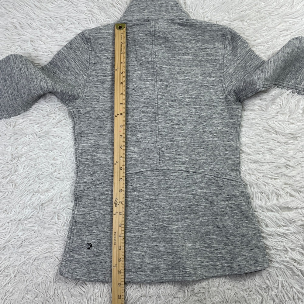 Lululemon Jacket Womens‎ 4 Gray Going Places Full Zip Mock Neck Pockets Ladies - Picture 9 of 10
